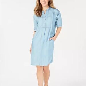 Lucky Brand Cotton Short Sleeve Shirtdress Tunic